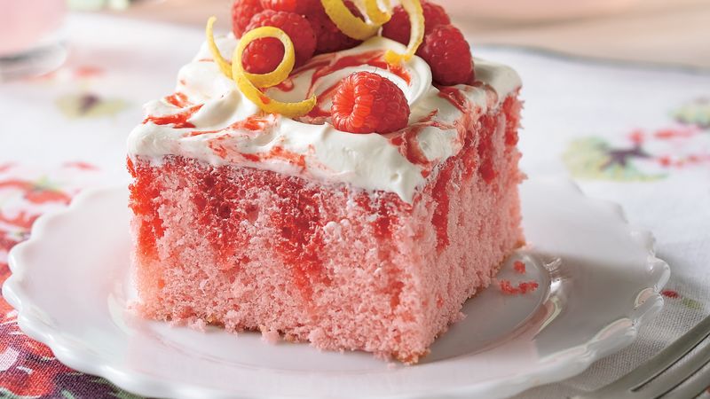 Gâteau aux framboises et à la limonade