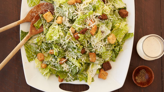Quick Caesar Salad for a Crowd