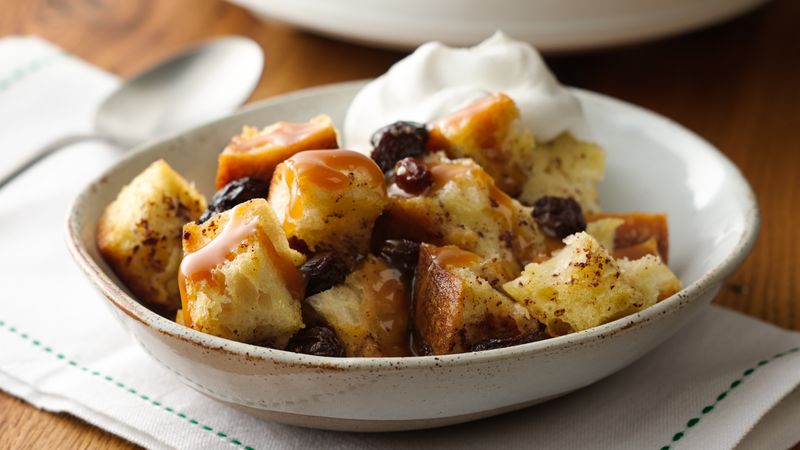 Slow Cooker Bread Pudding Recipe Bettycrocker Com