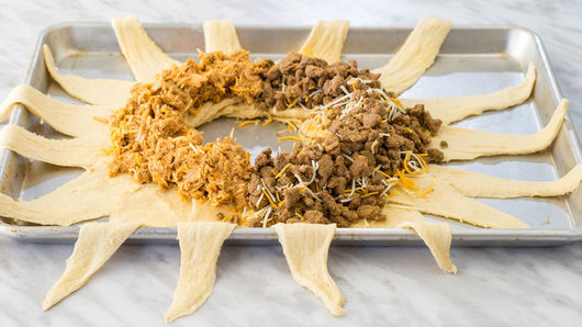 half and half taco