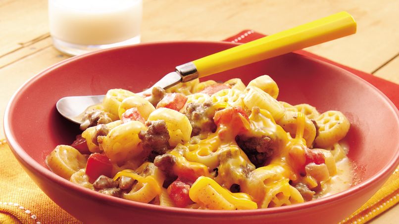 Pasta con Queso y Carne