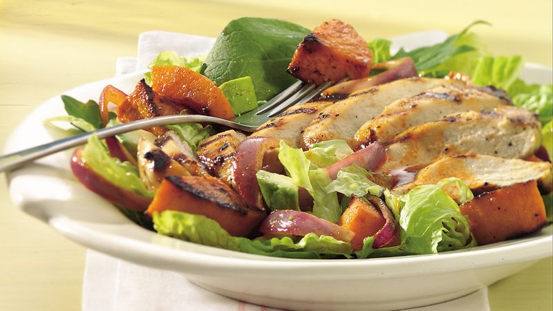 Grilled Chicken and Squash Salad with Lime-Taco Dressing