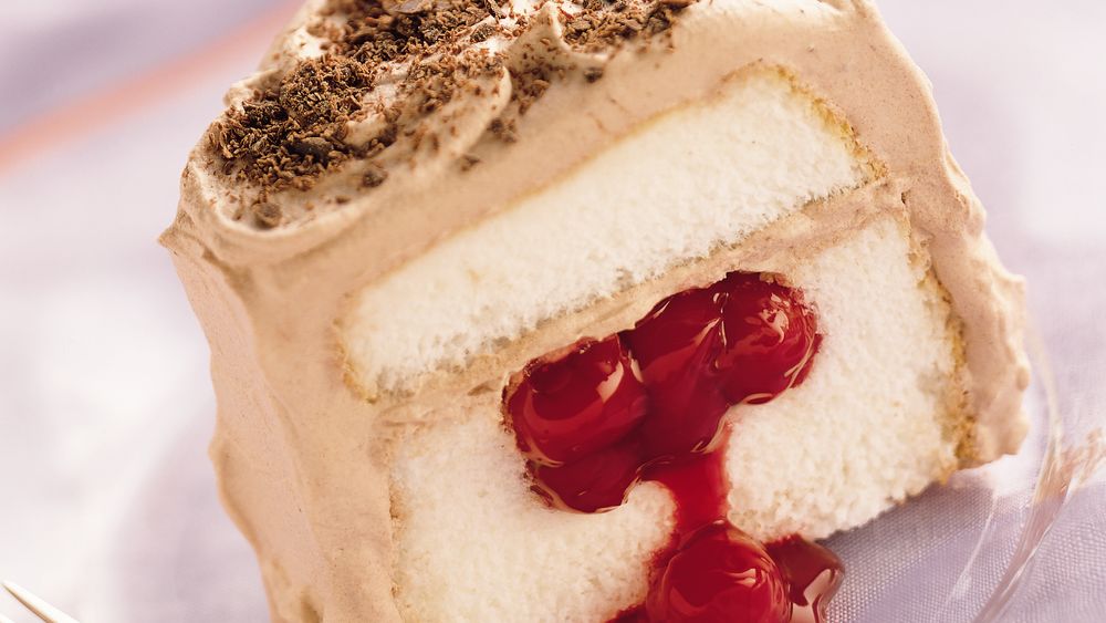 ChocolateCherry Filled Angel Food Cake recipe from