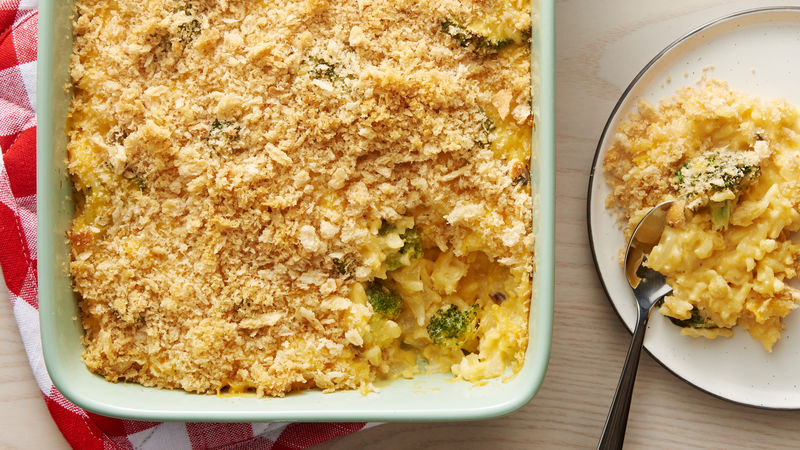 chicken broccoli casserole with ritz cracker topping