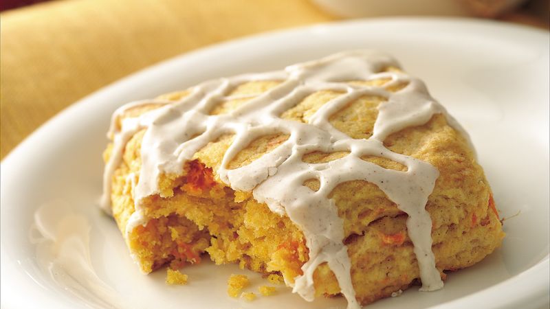 Glazed Sweet Potato Biscuit Squares