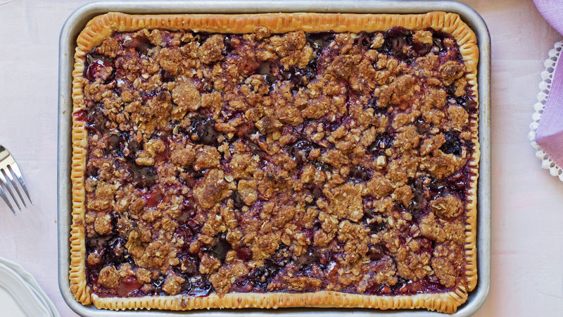 Cherry Streusel Slab Pie