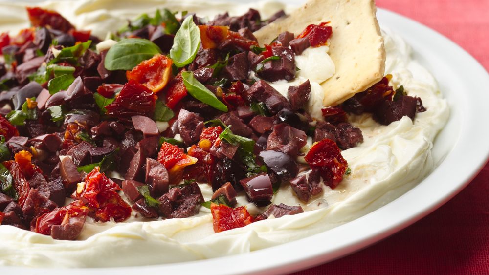Kalamata Olives and SunDried Tomatoes on Cream Cheese recipe from