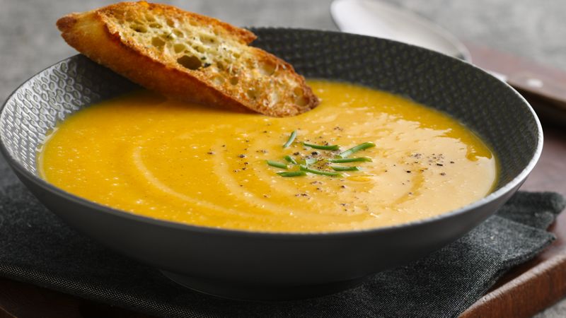 Apple Cinnamon Butternut Squash Soup Recipe Bettycrocker Com