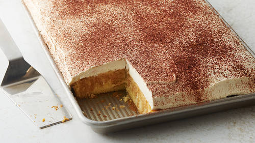 Shortcut Tiramisu Sheet Cake