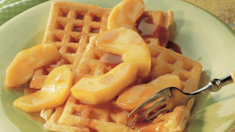 Caramel Apple-Topped Waffles