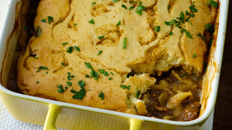 Pasta-Beef Cobbler