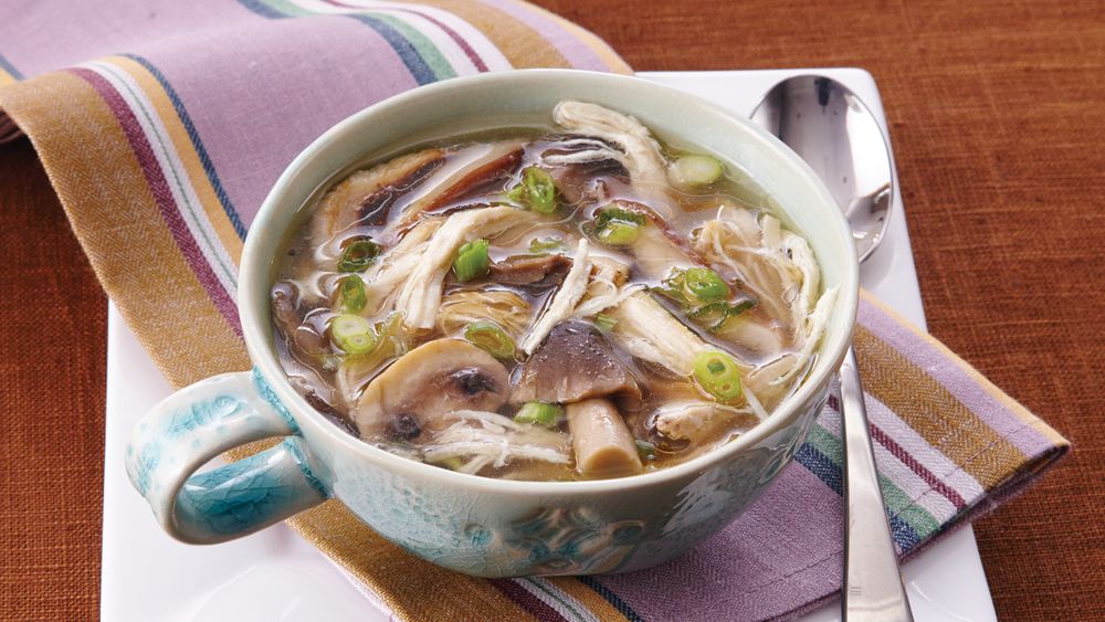 Slow-Cooker Asian Chicken and Mushroom Soup recipe from 