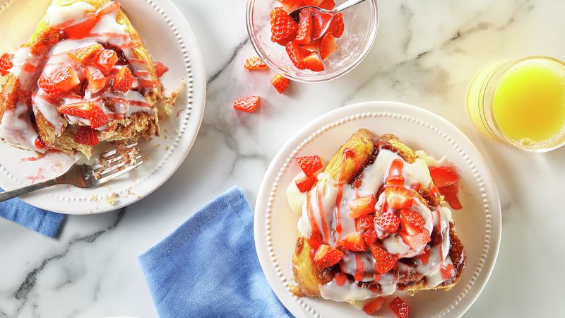 Strawberries and Cream Ultimate Cinnamon Rolls