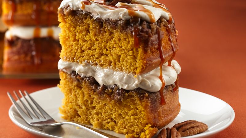 Praline-Pumpkin Cake Recipe - BettyCrocker.com