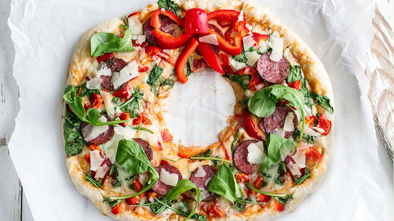 Holiday Pizza Wreath