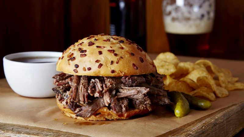 Slow Cooker Hot Beef Sandwiches Au Jus Recipe Bettycrocker Com