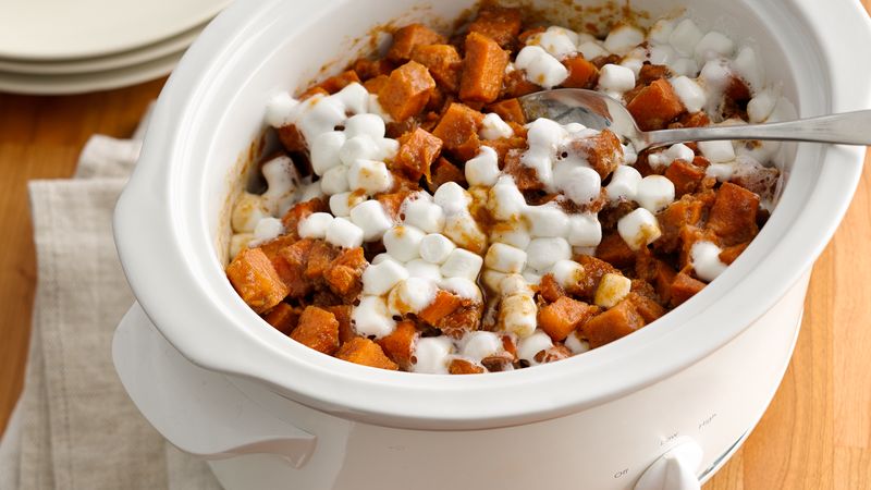 Slow-Cooker Sweet Potato Casserole prepared recipe