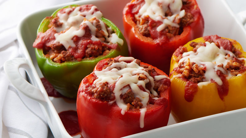 Stuffed bell peppers ground beef recipe