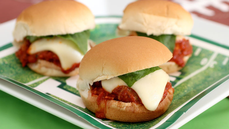 Mamma S Meatball Parmesan Sliders Recipe Bettycrocker Com