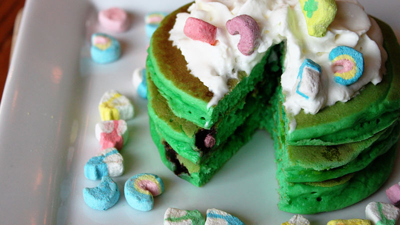 Top o’ the Mornin Lucky Charms Pancakes