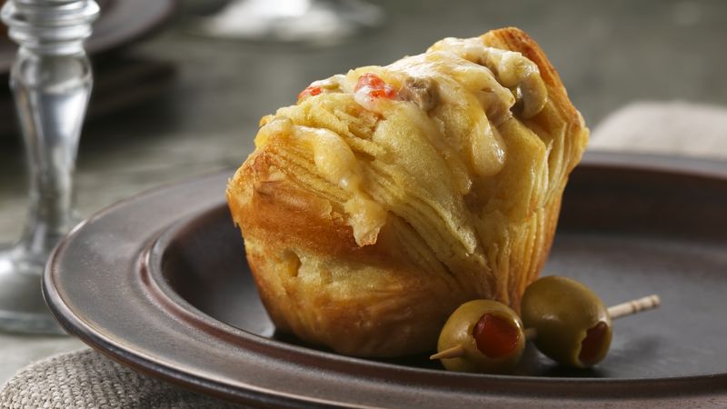Cheese and Olive Butterflake Rolls