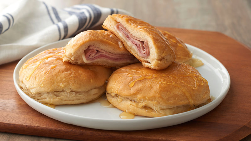 Stuffed Honey Ham Biscuits Recipe Pillsbury Com