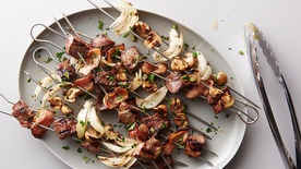 Grilled Beef Bourguignon Kabobs