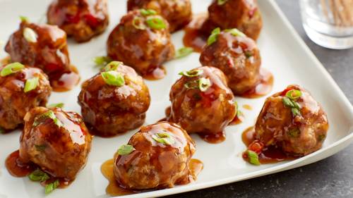 Asian Meatballs with Teriyaki Glaze image