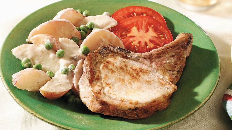 Creamy Potatoes and Pork Chops
