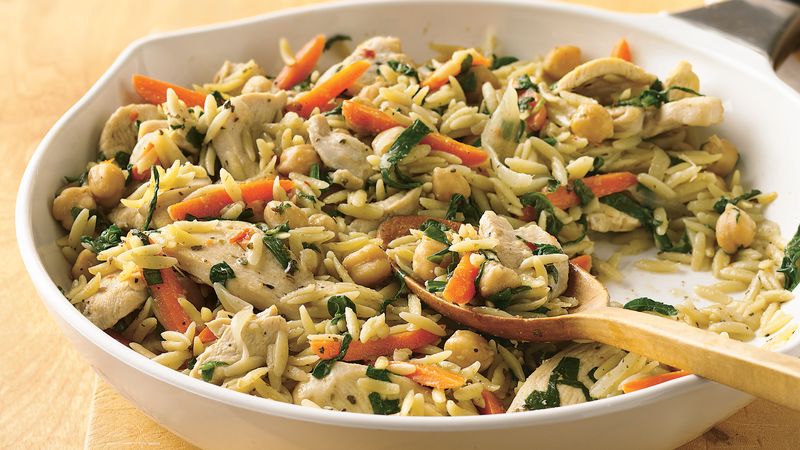 Spicy Chicken and Orzo Skillet Recipe 