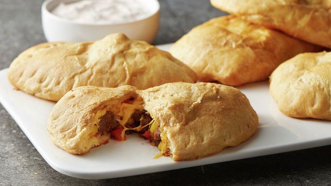 Beefy, Cheesy Taco Calzones