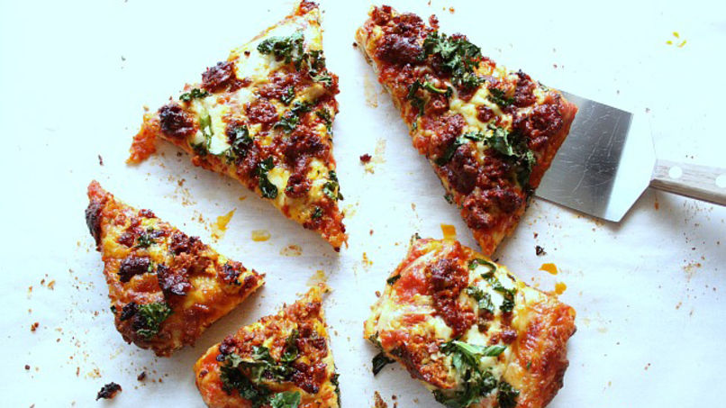 Chorizo Kale Pizza