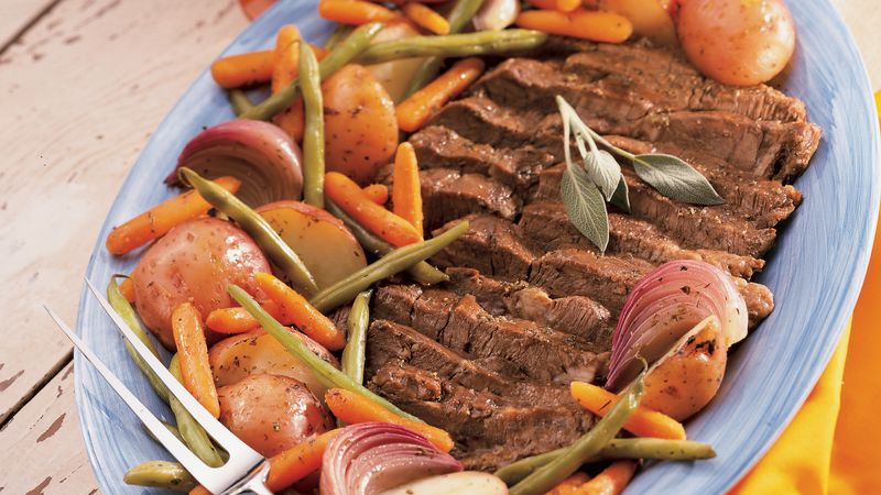 Beef Pot Roast With Vegetables And Herbs Recipe Pillsbury Com