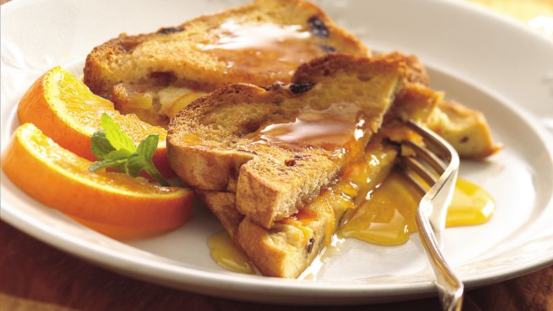Stuffed French Toast Strata with Orange Syrup
