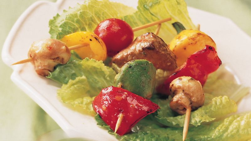 Grilled Caesar Beef Appetizer Kabobs