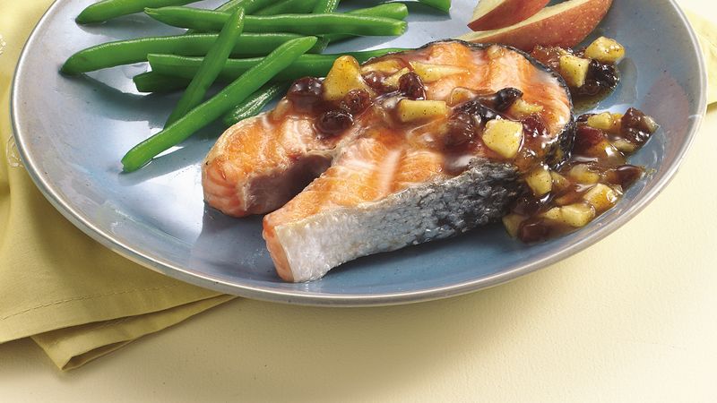 Grilled Salmon with Apricot Chutney