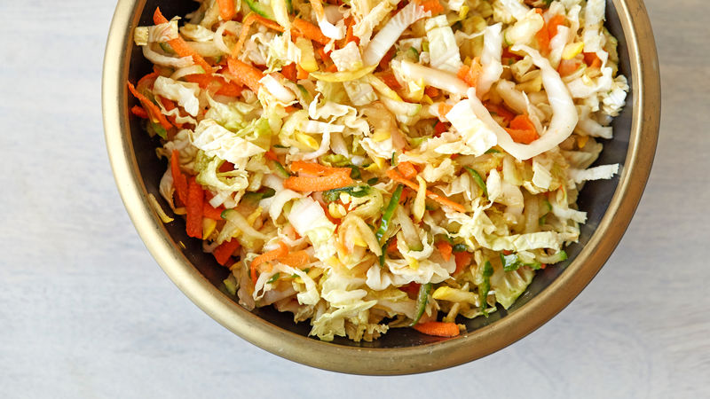 Sesame Soy Napa Cabbage Slaw Recipe - Tablespoon.com