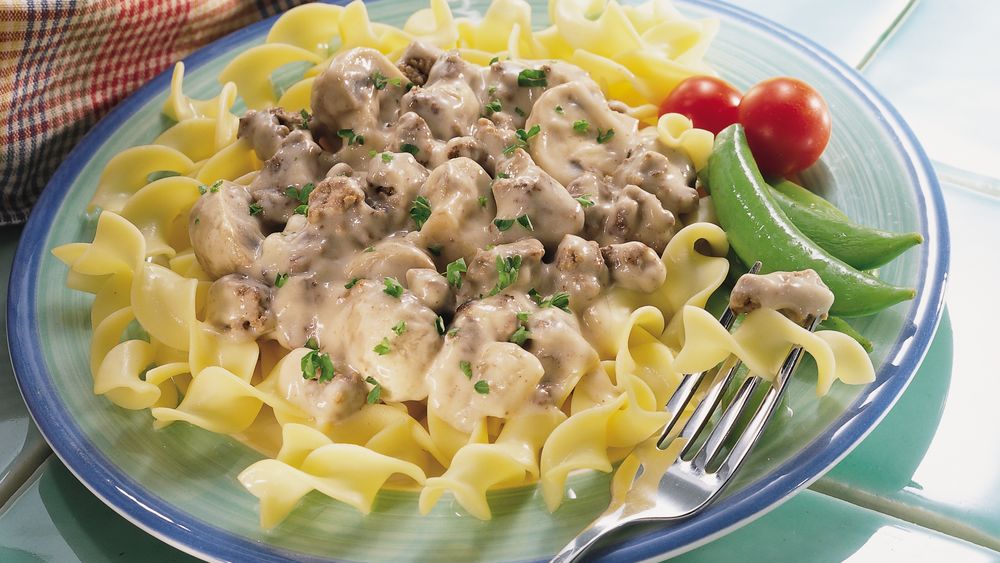 Light and Easy Hamburger Stroganoff recipe from
