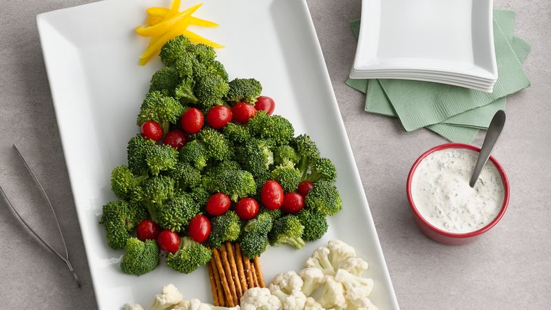 Christmas Tree Vegetable Platter Recipe - Bettycrocker.com