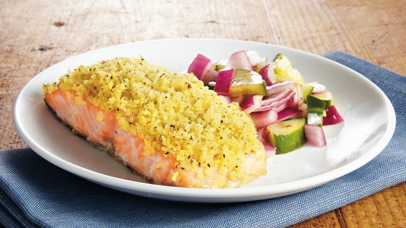 Crispy-Coated Lemon-Pepper Salmon
