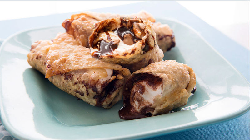 Crispy S'mores Spring Rolls | Easy Spring Roll Recipes