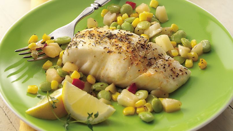 Mero con Succotash de Papa