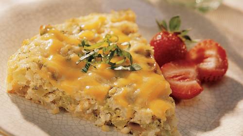 Cheesy Egg and Rice Bake-image