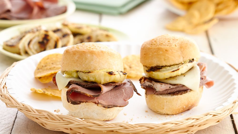 Grilled Onion and Roast Beef Sliders recipe from