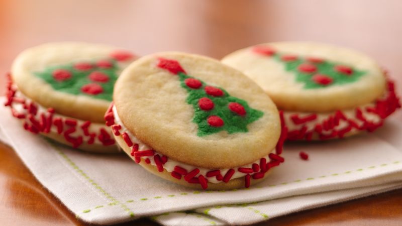 Christmas Tree Sandwich Cookies Recipe - Pillsbury.com