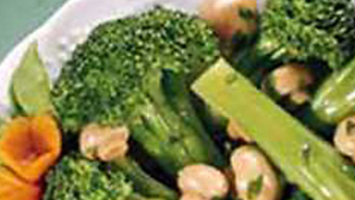 Broccoli with Basil Mushrooms