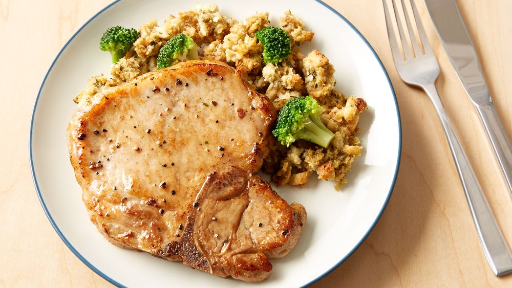 Easy Pork Chops with Stuffing recipe from