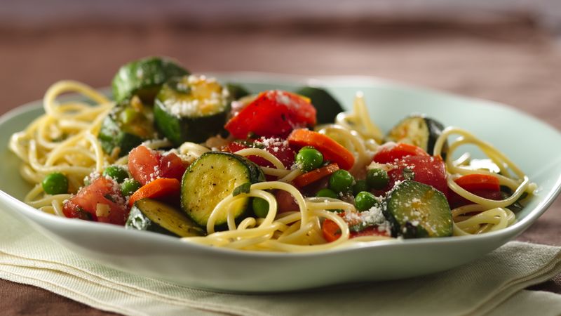 Garden Vegetable Spaghetti Recipe Bettycrocker Com