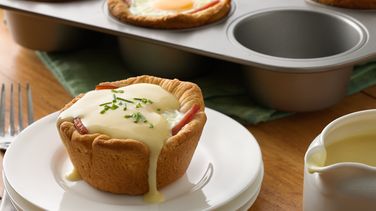 Eggs Benedict Biscuit Cups