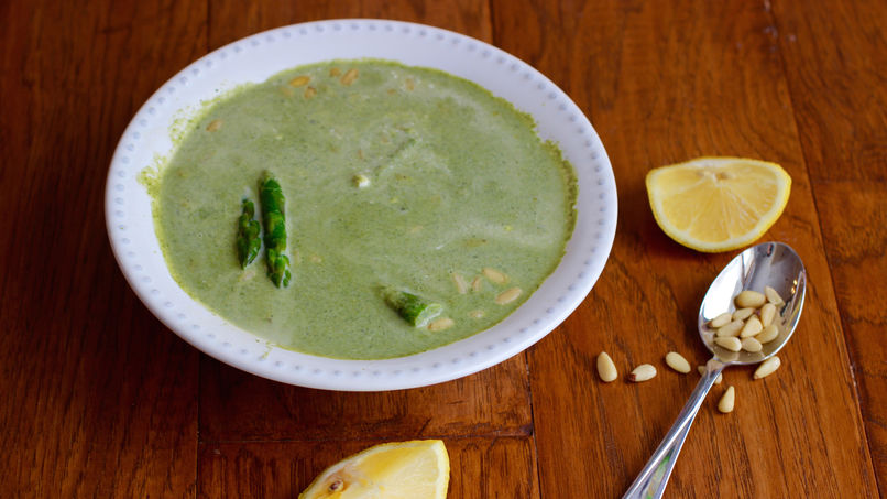 Asparagus, Spinach and Pea Soup